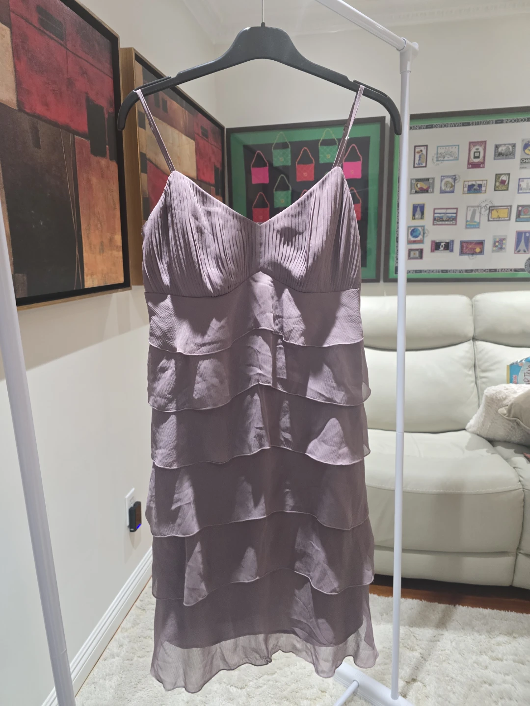 Purple Tiered Ruffle Dress - photo 2
