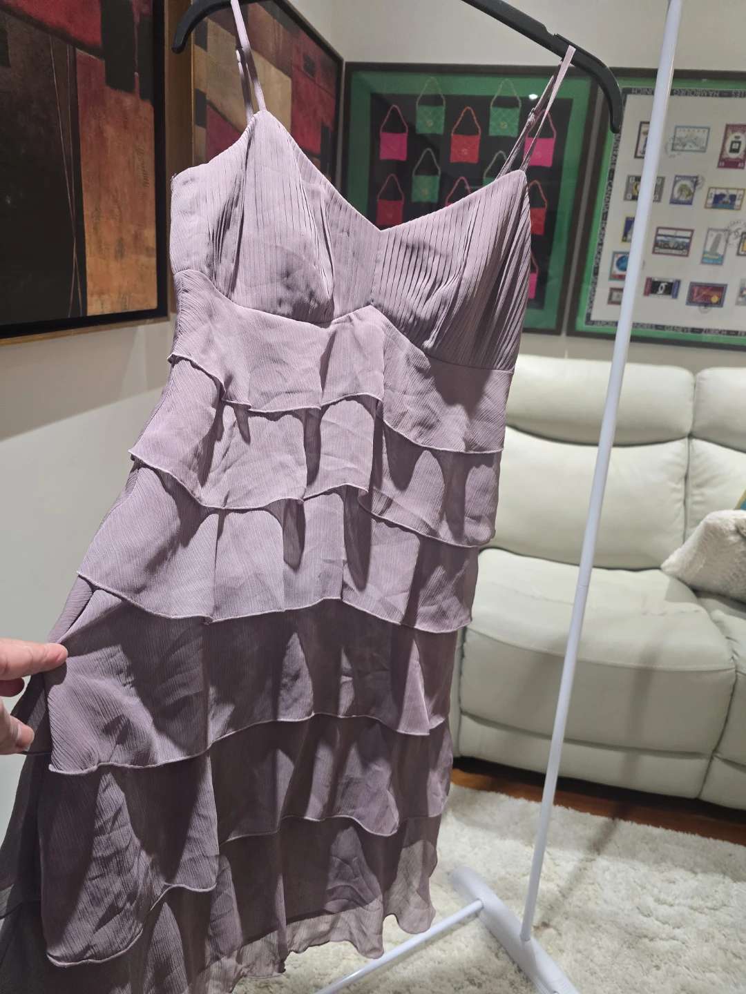 Purple Tiered Ruffle Dress - photo 3