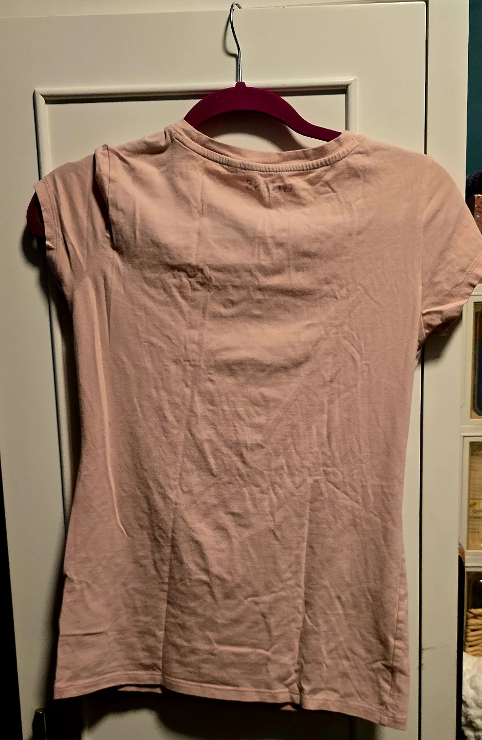 Guess Pink Rhinestone Logo T-Shirt Size S - photo 3