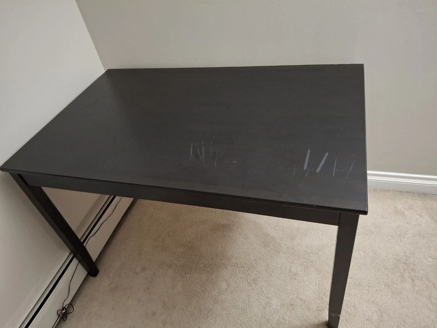 Ikea Dinning table black.