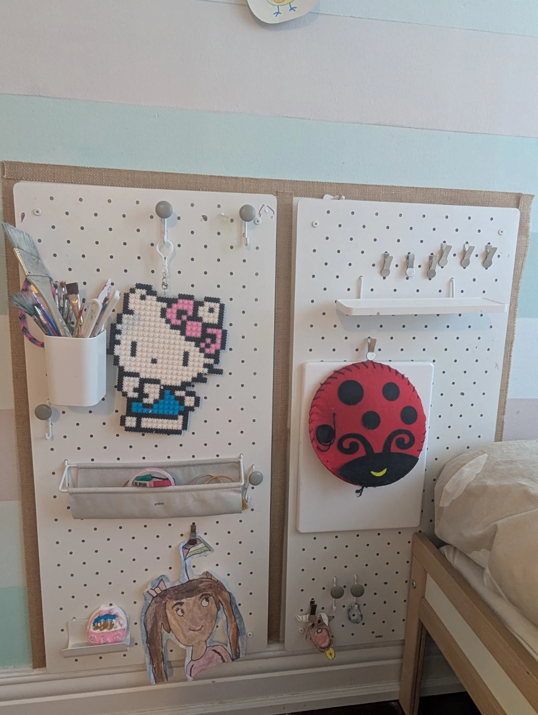 Kids' Pegboard Organizer with Accessories