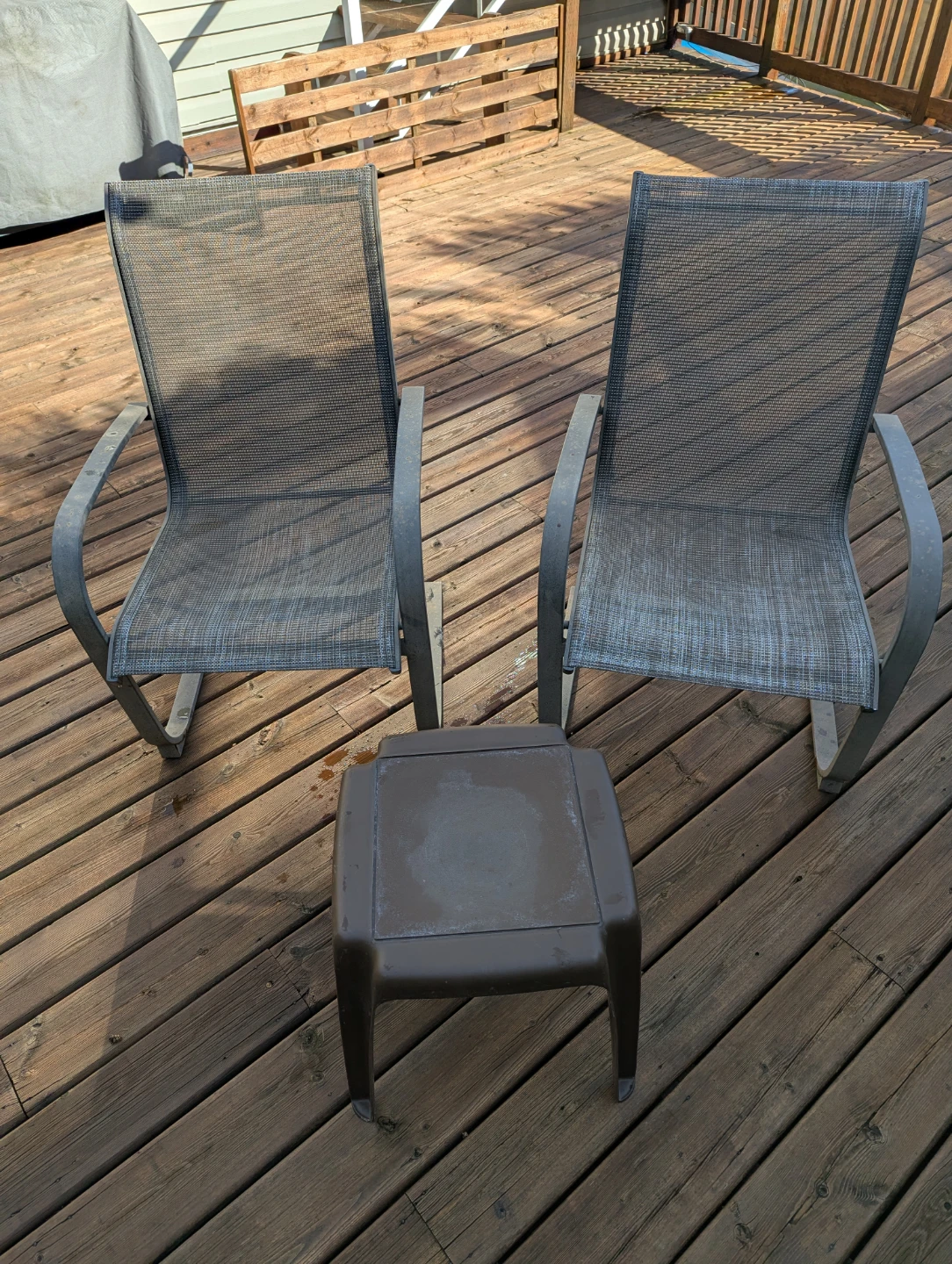 Grey Sling Patio Chair