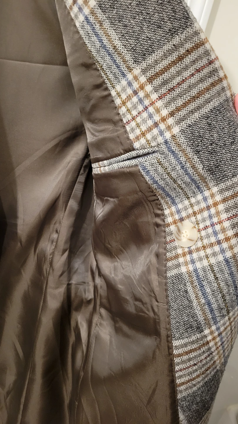 5cm Plaid Double-Breasted Blazer - Size S - photo 4