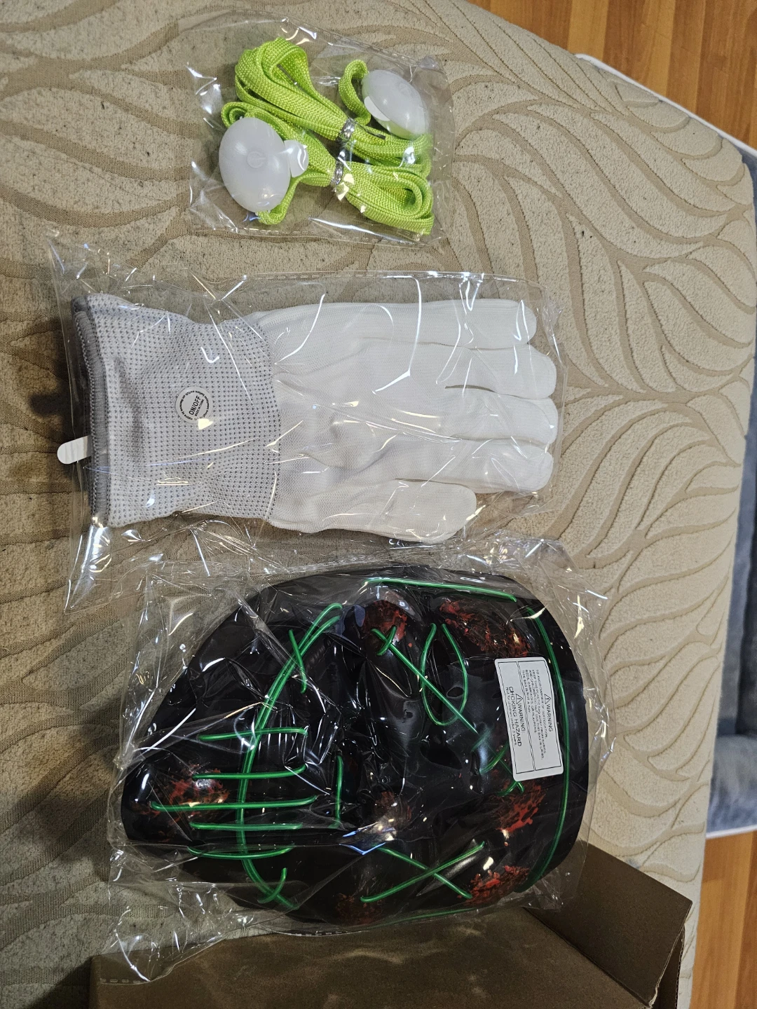 AMENON LED Mask Halloween Scary Mask Cosplay Light Up Costume 🥕 - photo 4