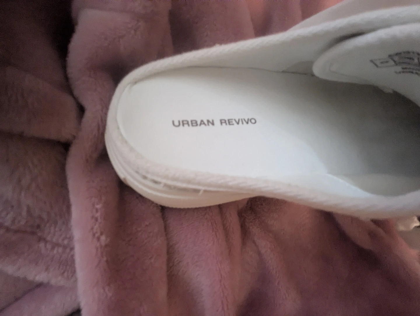 Urban Revivo White Mule Sneakers Size 8