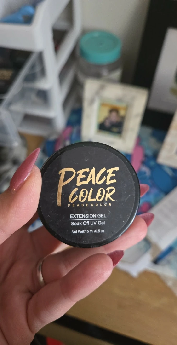 Peace Color Extension Gel Nail Kit with UV Lamp and Tips - photo 5
