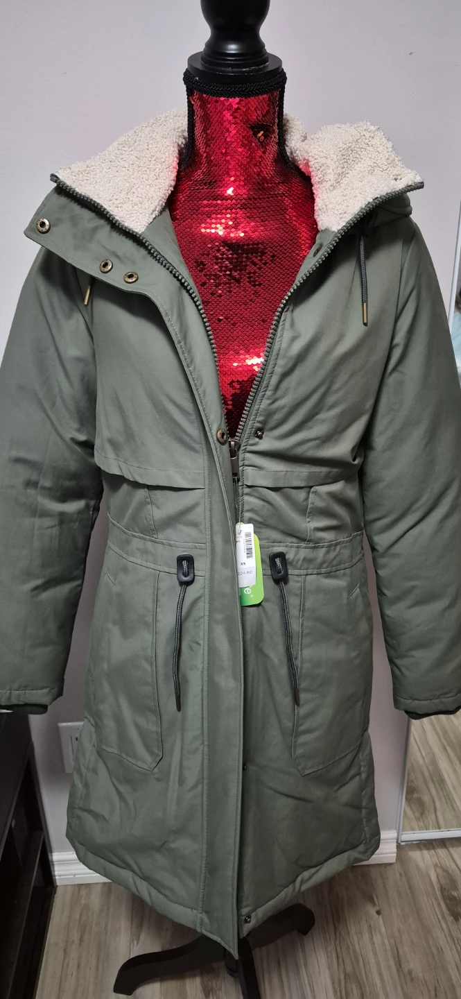 Reitmans Women's Green Parka Jacket - XS