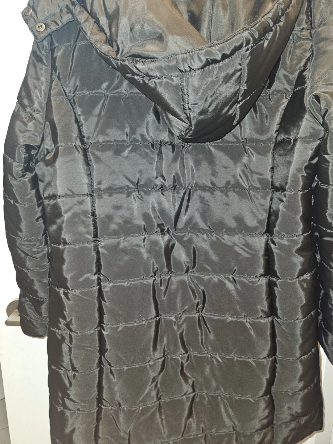 Black Puffer Coat with Hood - photo 2