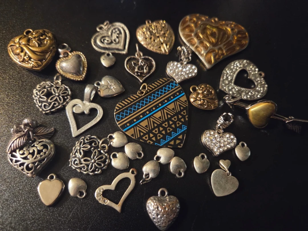 Assorted Heart Charms and Pendants