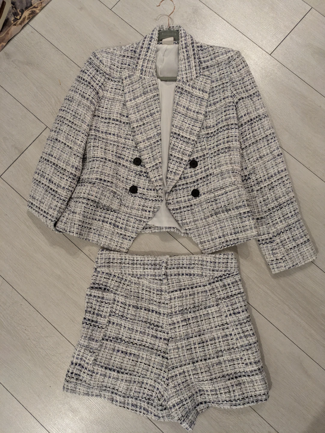 Tweed Blazer and Shorts Set Size Small - photo 2