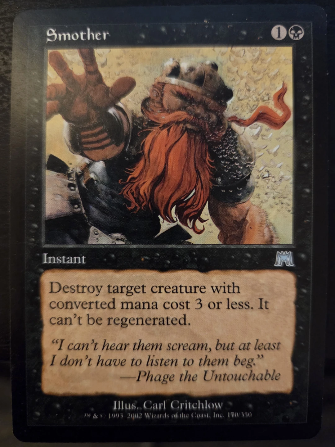 Smother Magic the Gathering Card