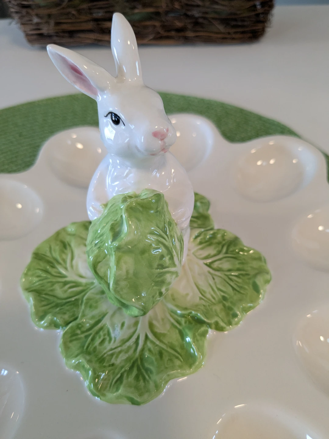 Ceramic Easter Egg Holder with Bunny - photo 5
