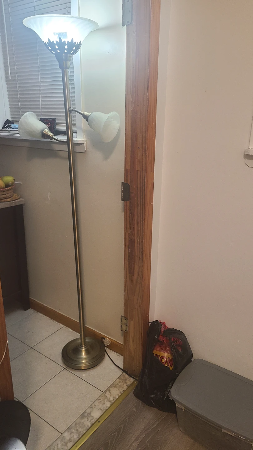 Brass Floor Lamp with Two Reading Lights - photo 3