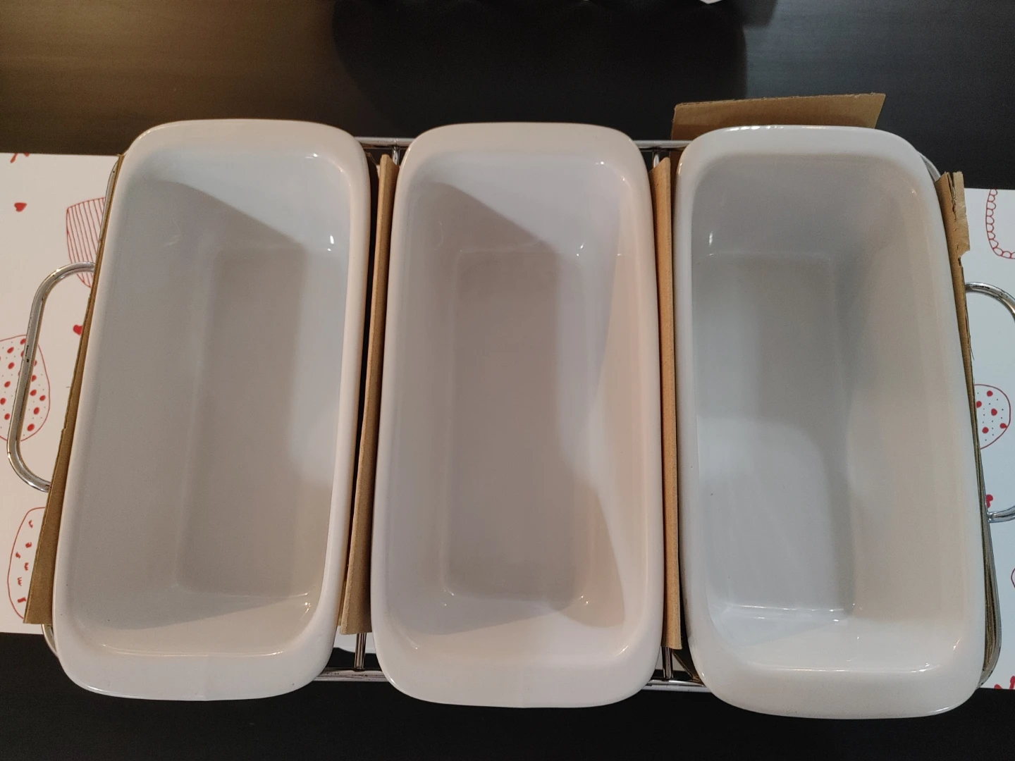 Hometrends Triple Buffet Server with Stoneware Baking Dishes - photo 3