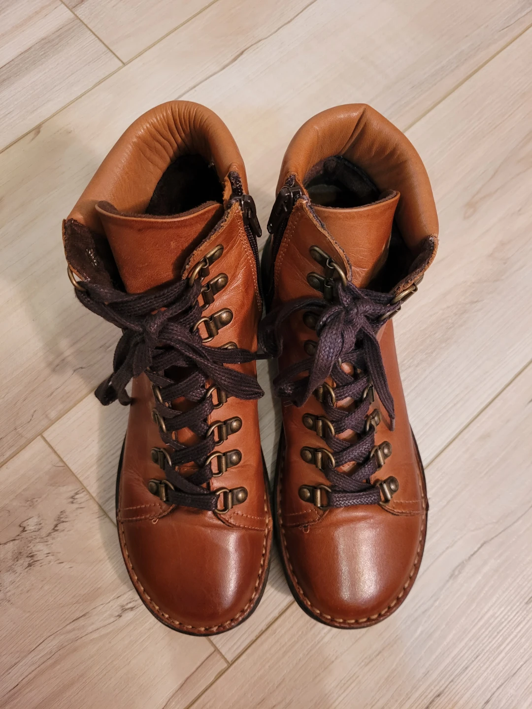 Miz Mooz Prentiss Leather Lace-Up Ankle Boots Size 37 (6.5) - photo 3