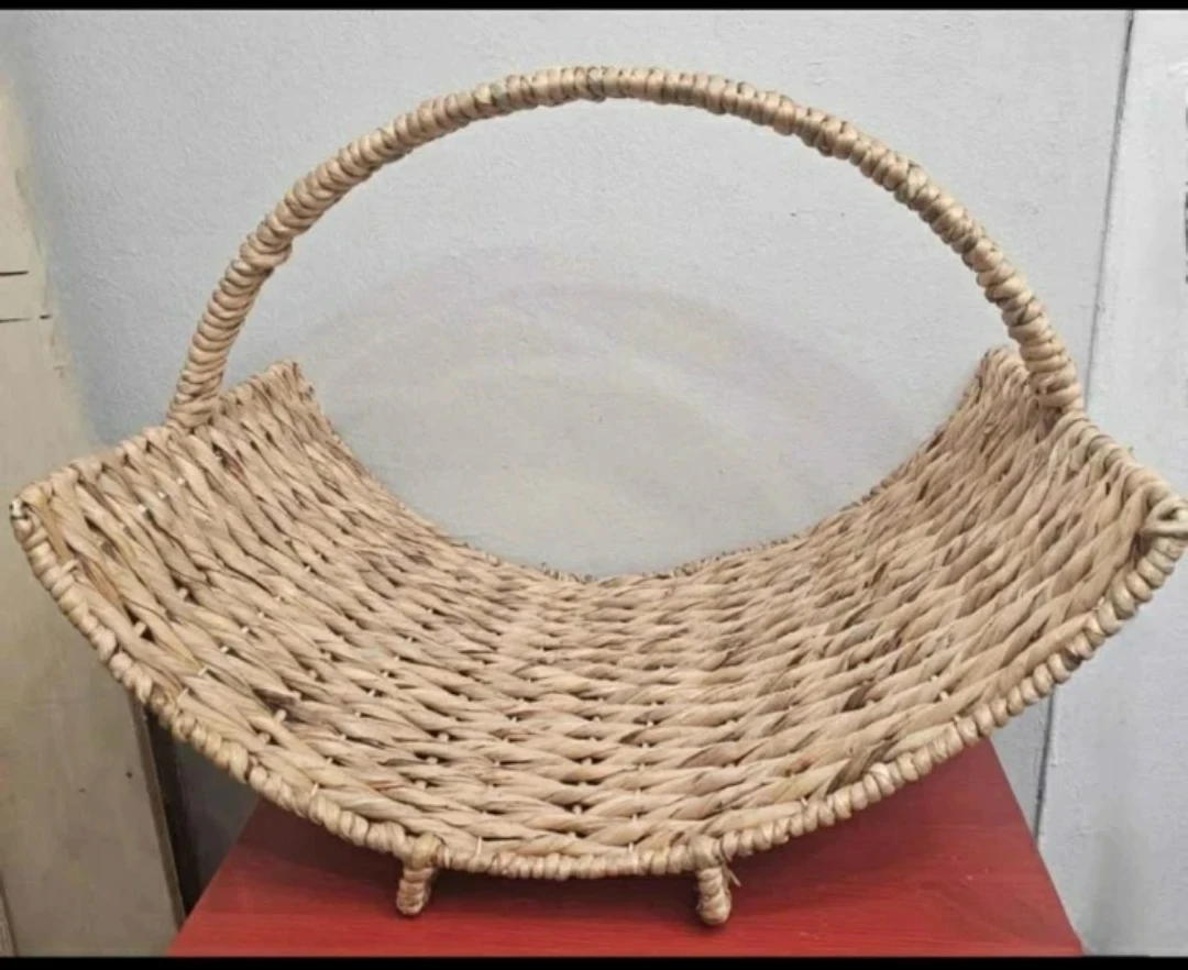 Woven Boho Basket with Handle, X-Large Size