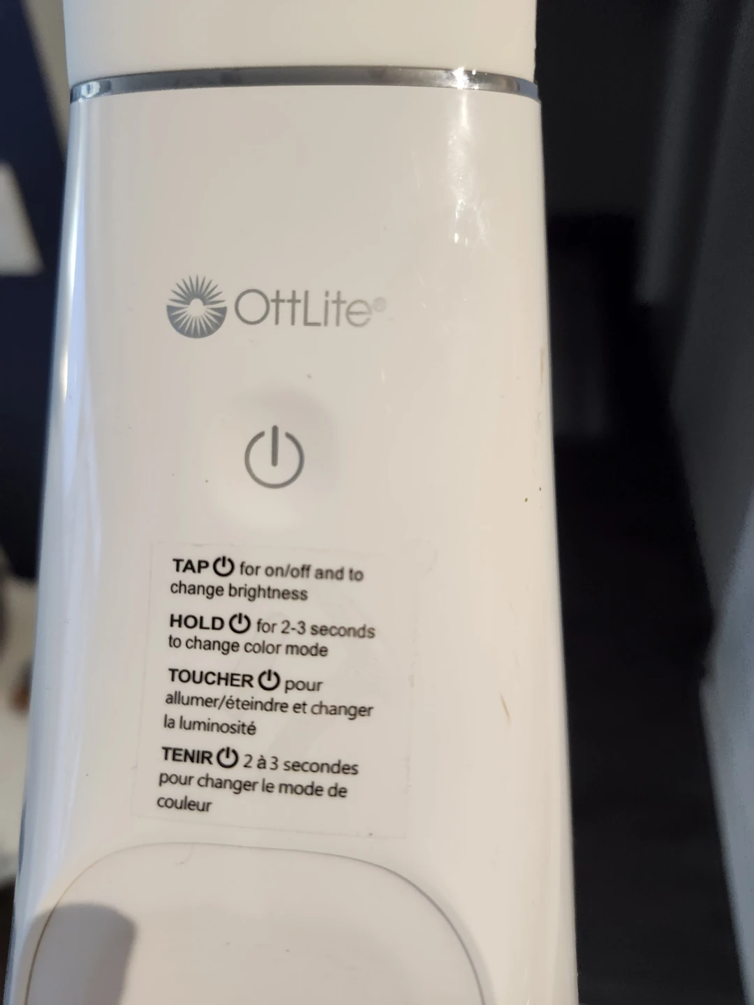 OttLite White LED Desk Lamp with USB Charging - photo 2