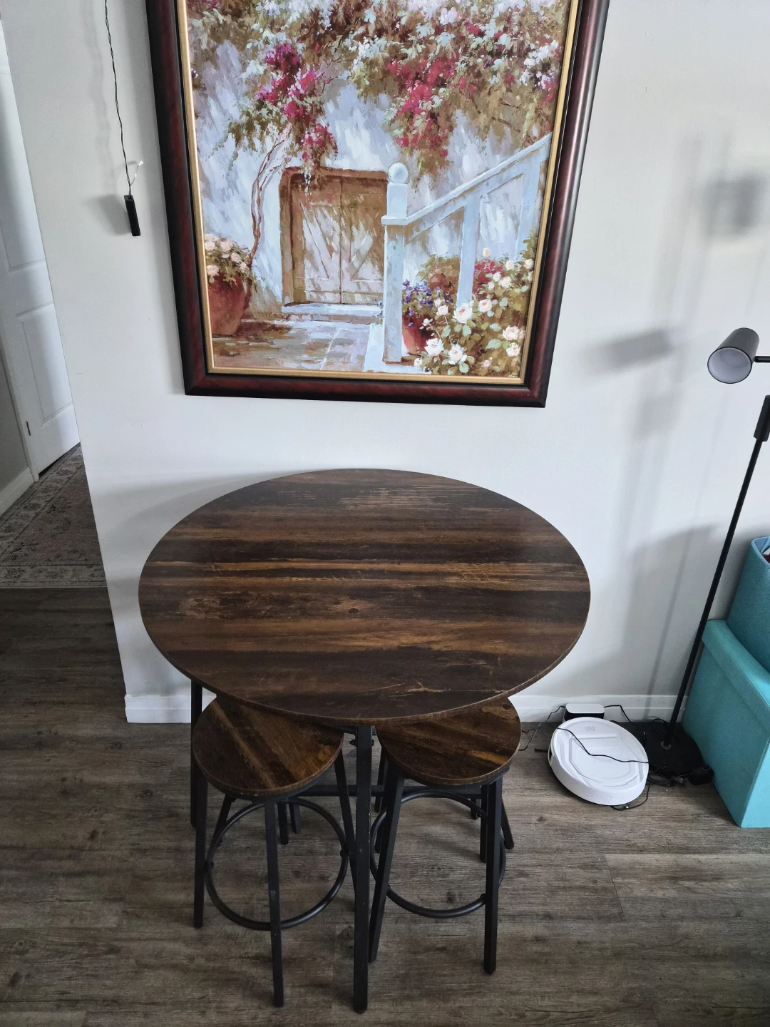 Round Pub Table with 4 Stools - photo 2