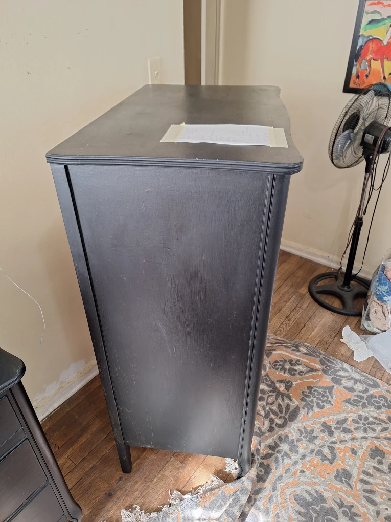 Black Tall Dresser with Gold Hardware - photo 4