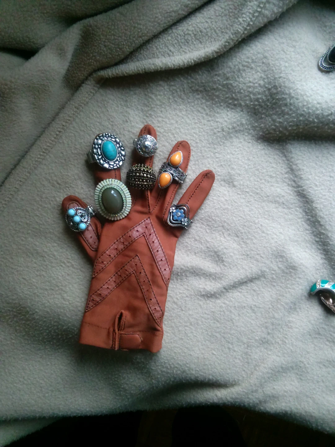 Assorted Silver Tone Rings with Stones