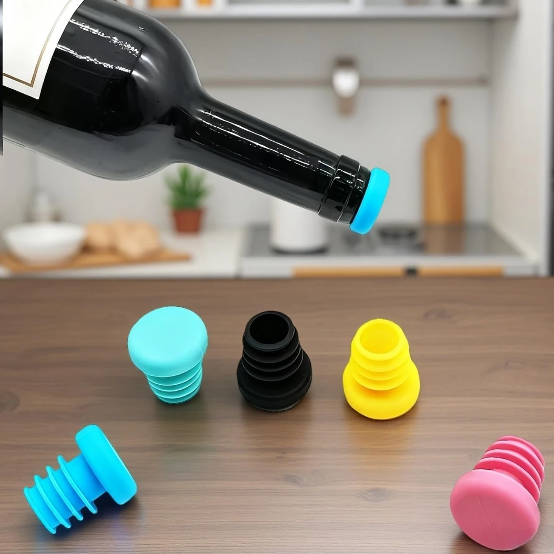 Blue Silicone Wine Bottle Stopper🥕 - photo 3