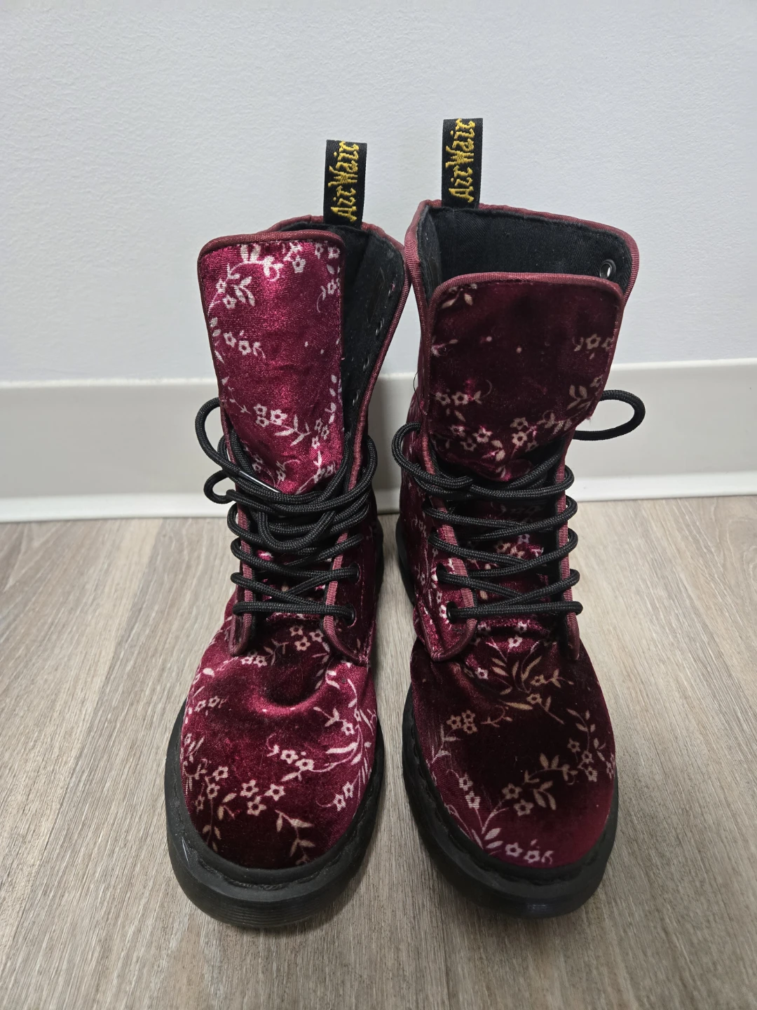 Dr. Martens Avery Velvet Floral Boots UK 4 / US L 6
