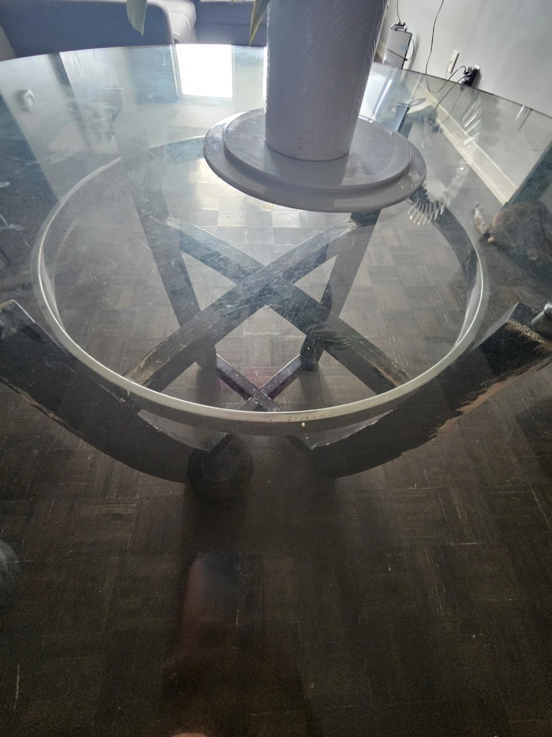 Glass Top Round Dining Table - photo 4