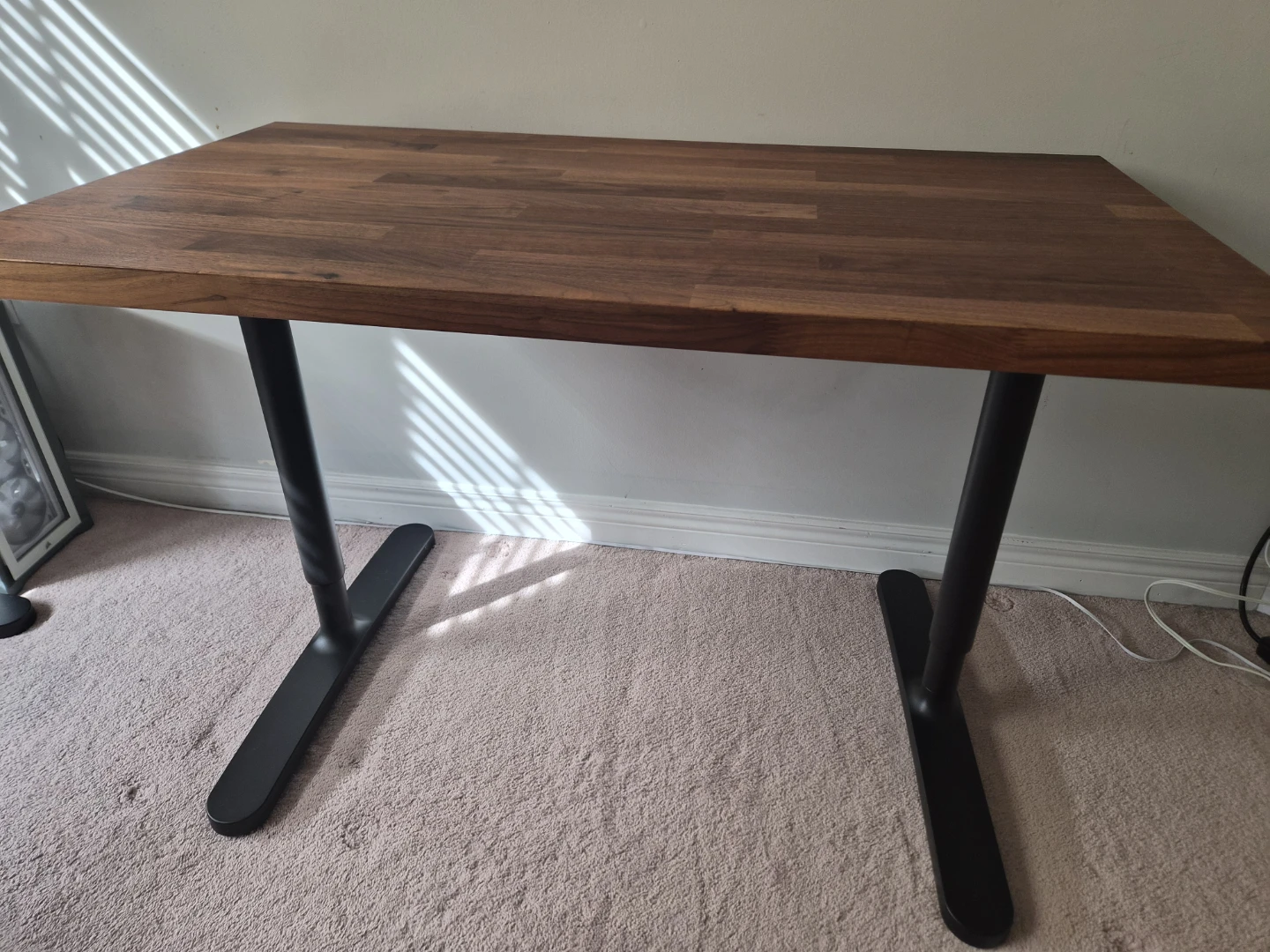 Desk - Wood Top, Black Legs