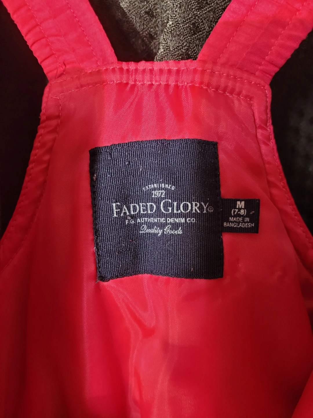 Faded Glory Pink Snow Bib Overalls Size M (7-8) - photo 3
