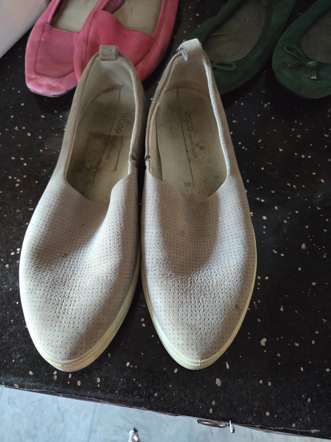Ecco Perforated Slip-On Shoes