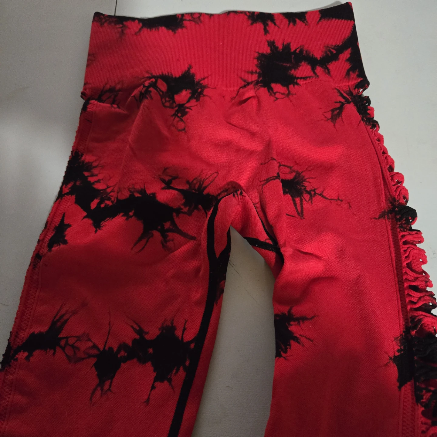 Red Tie-Dye Leggings