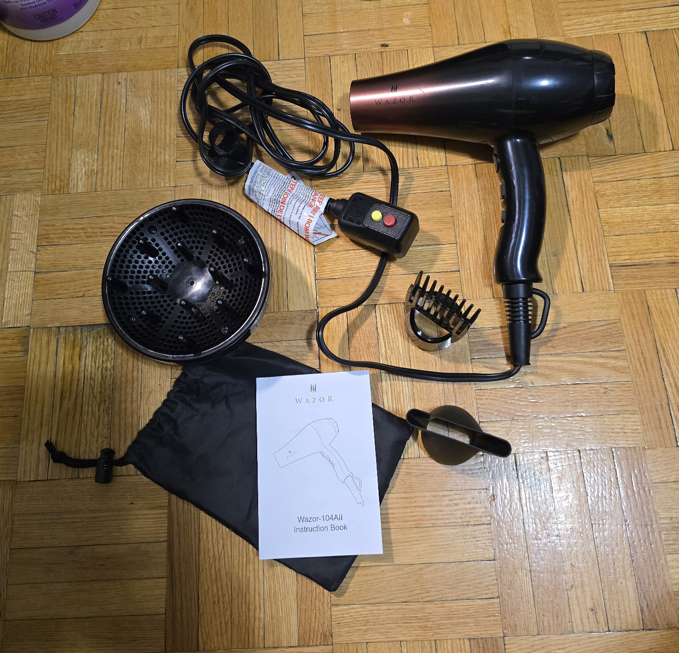Wazor Style 2 Go Fashion Hair Dryer with Attachments - photo 2