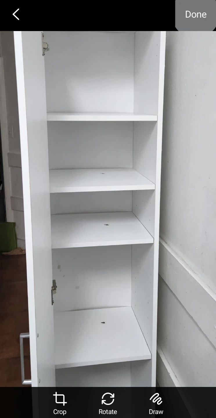 White Narrow Tall Storage Cabinet