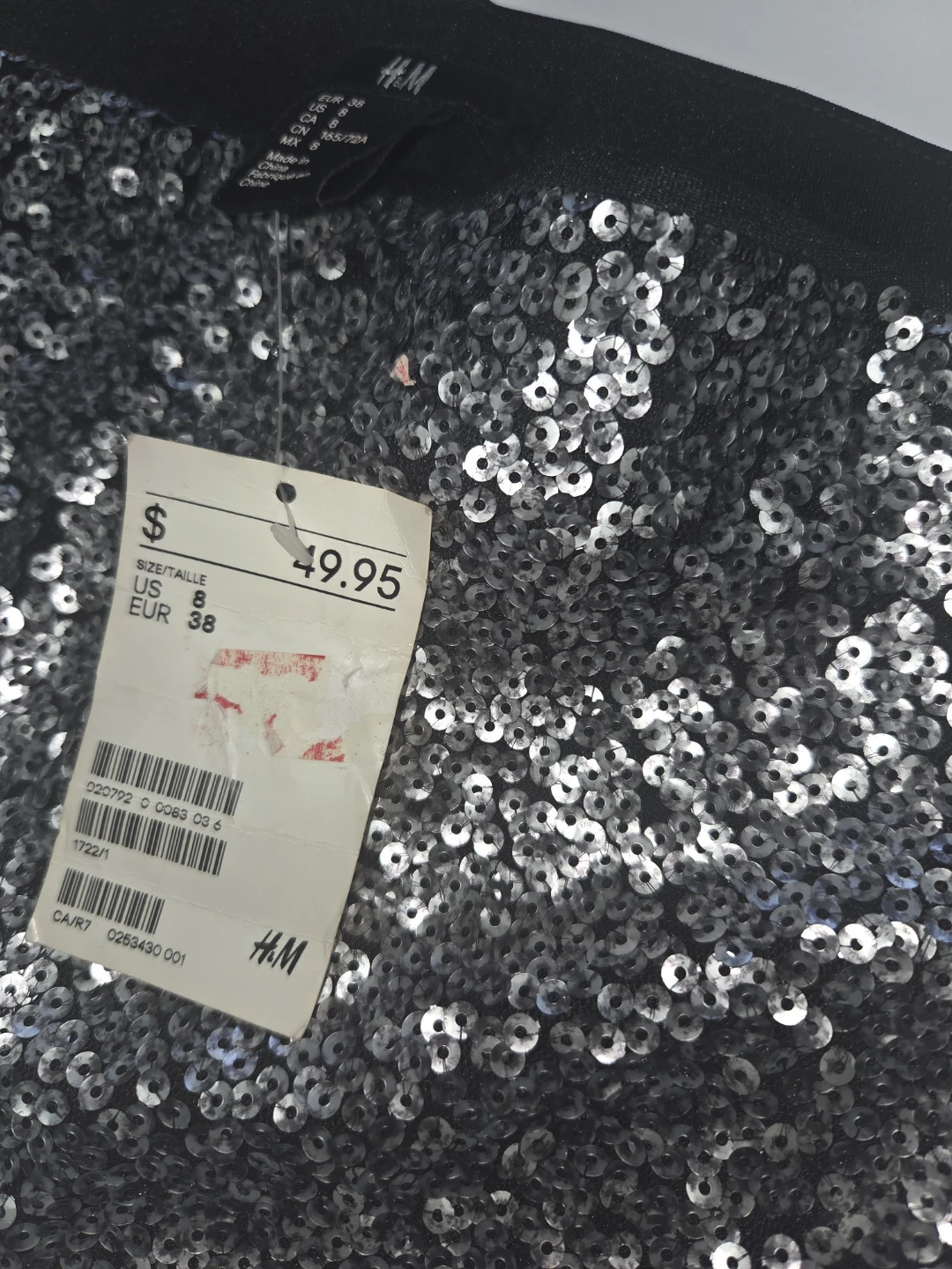 NEVER WORN H&M Silver Sequin Pants Size 8 - photo 2