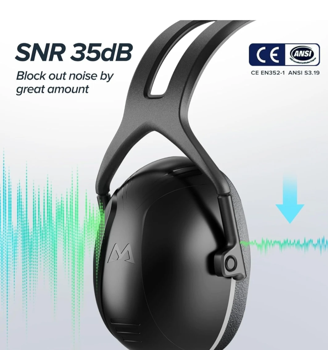 Basear Black Noise Cancelling Earmuffs - photo 2