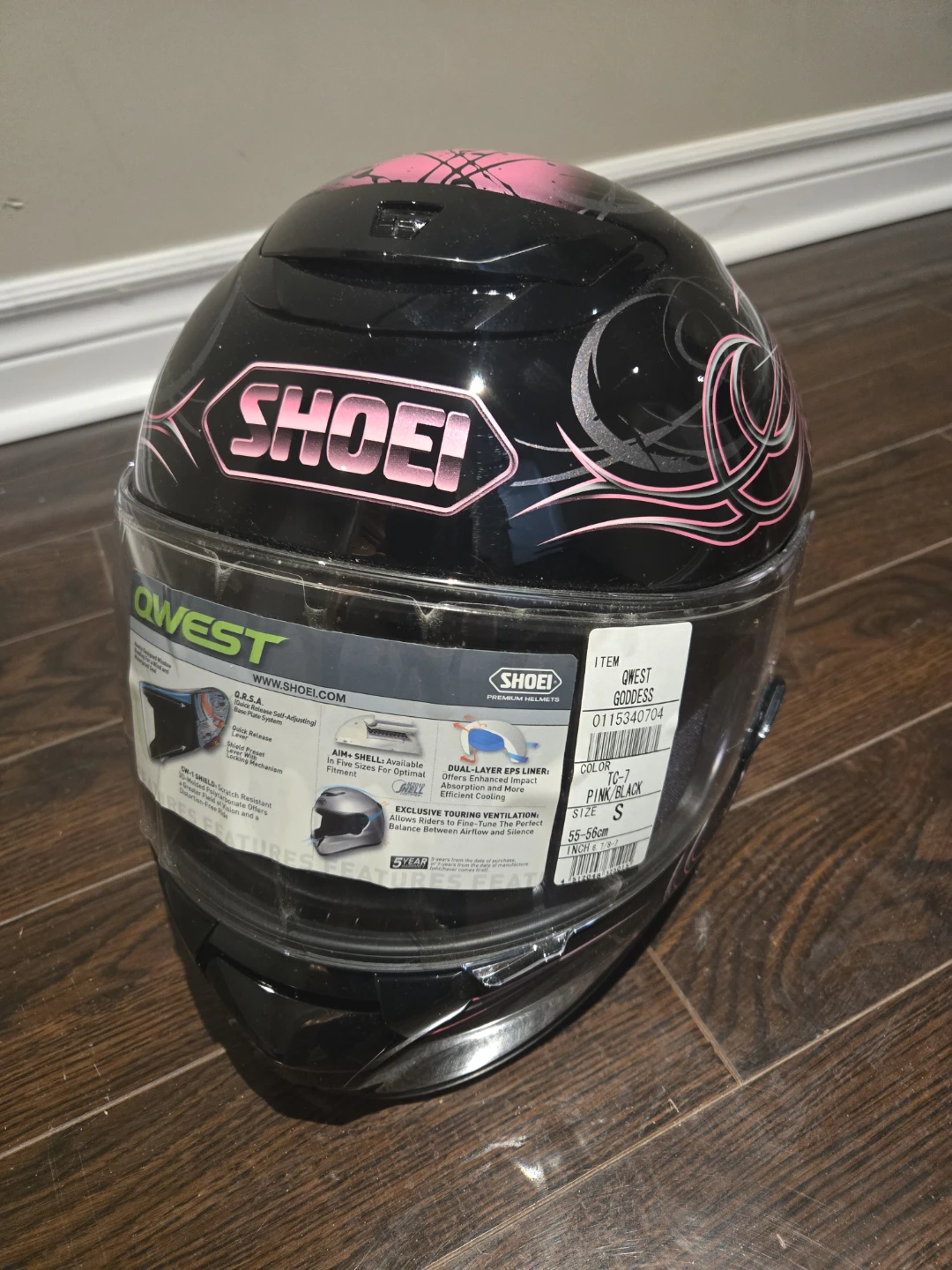 Shoei Qwest Goddess Motorcycle Helmet - Pink, Black, Size S