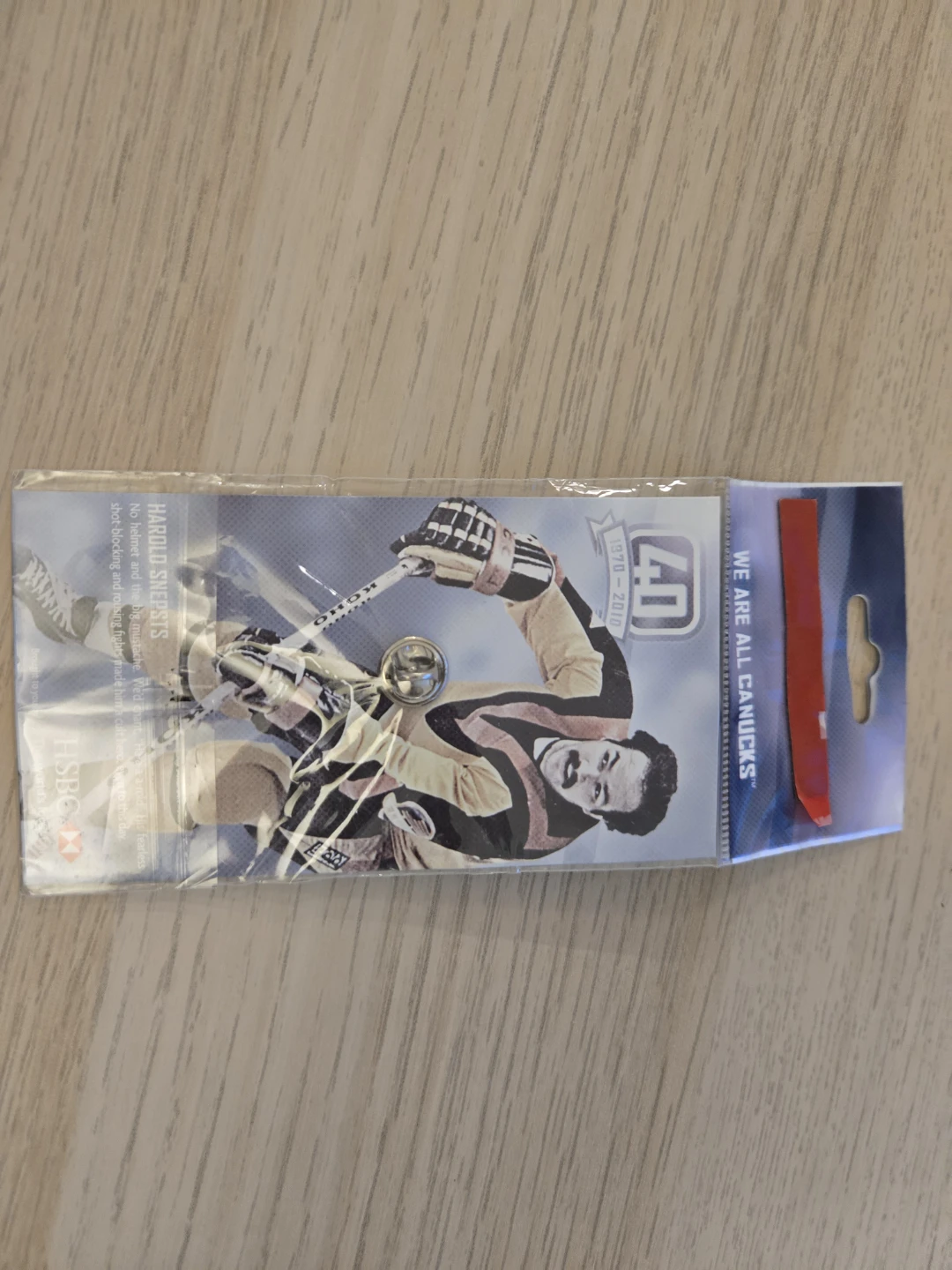Vancouver Canucks Harold Snepsts Ring of Honour Pin