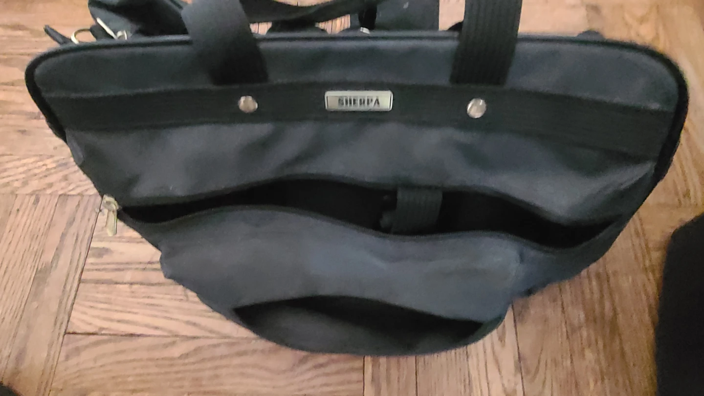 Sherpa Black Duffle with multiple compartments