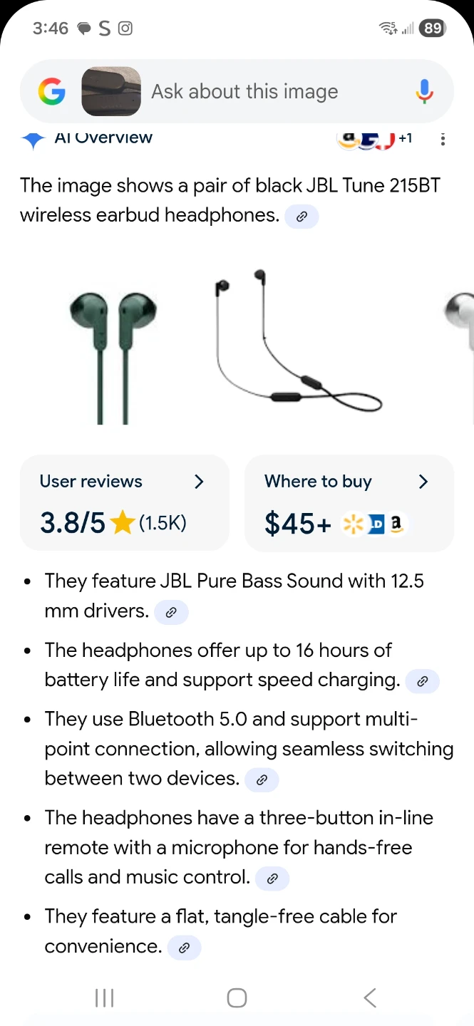 JBL Tune 215BT Wireless Earbud Headphones - photo 3