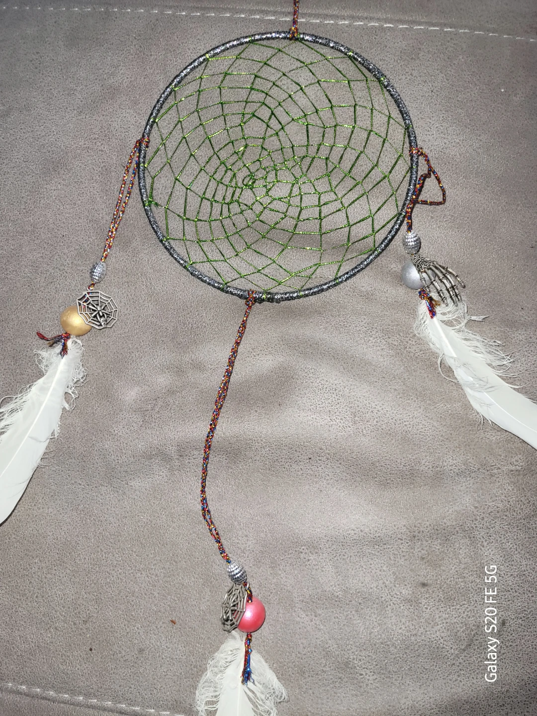 Handmade metallic dreamcatcher