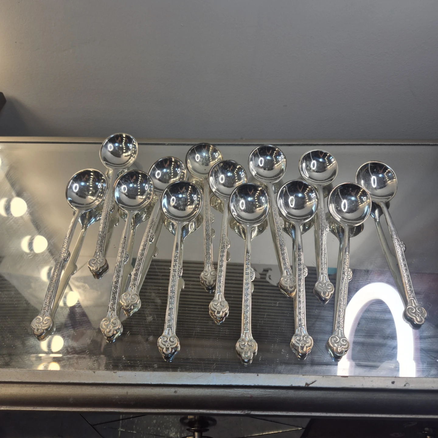 Set of 13 silver tone Spoons