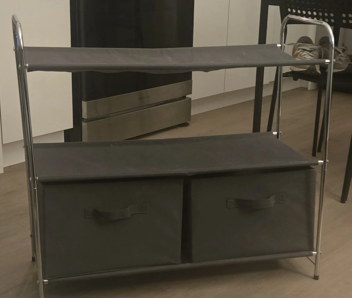 2-Tier Shelf with Storage Drawers