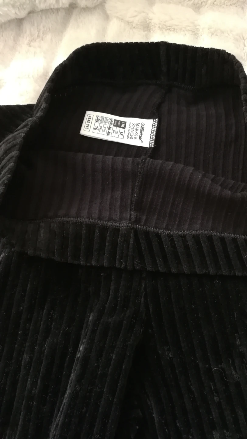 Marks & Spencer Black Corduroy leggings Size 16 (women L-XL) - photo 3