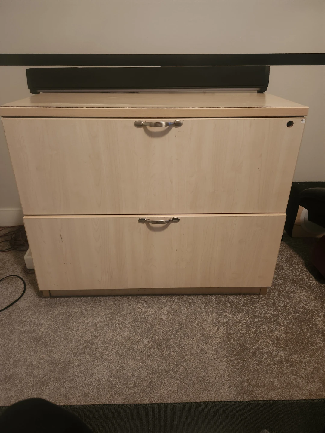 Light Wood Filing Cabinet