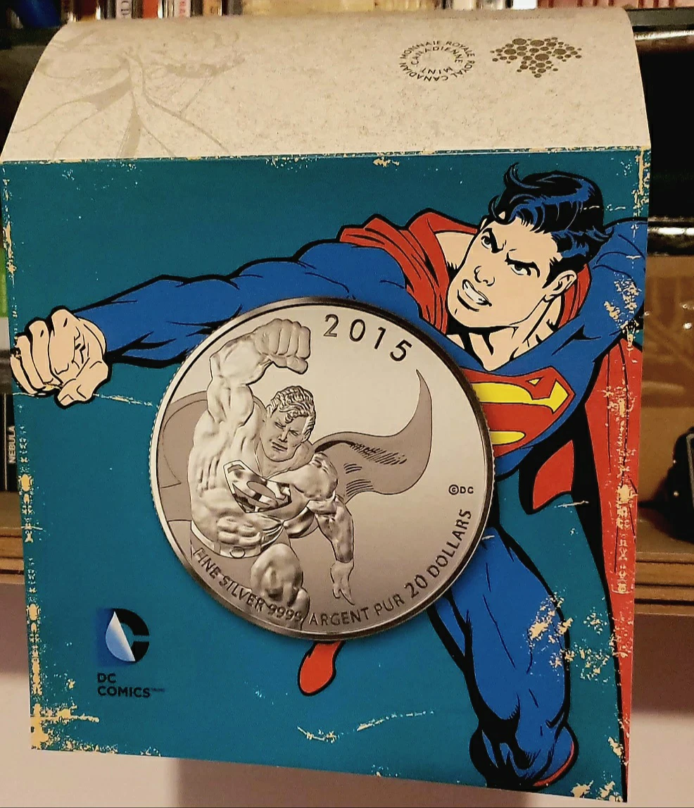 2015 Canadian Silver Superman Coin 20 Dollars 🏆