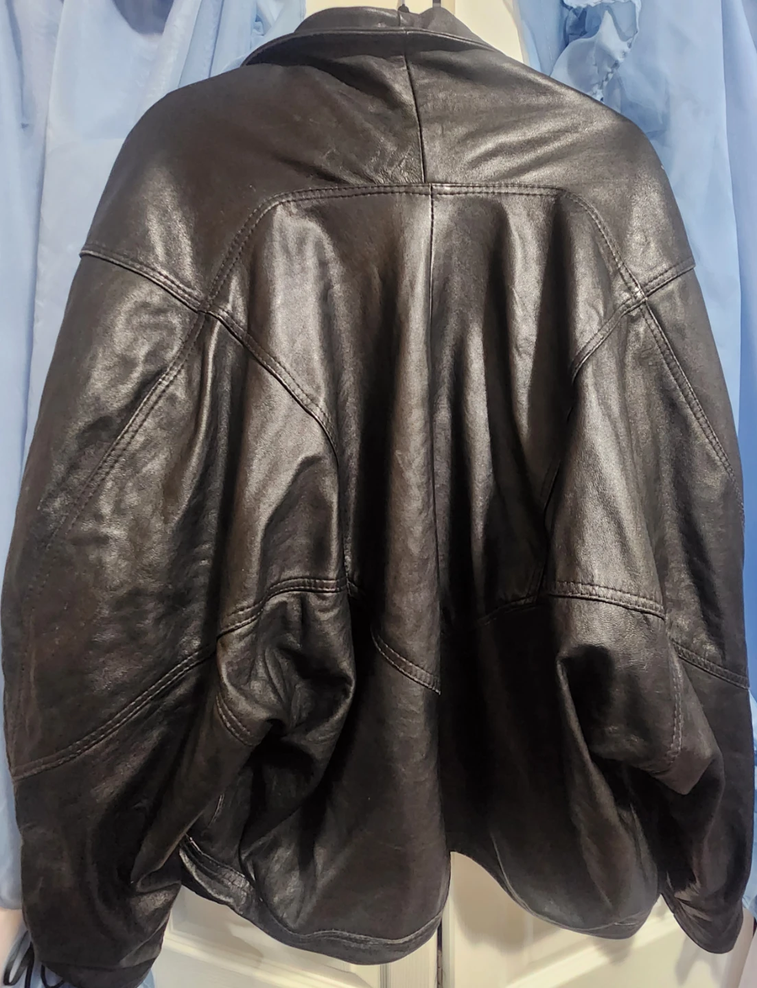 Women's Black Leather Jacket - Size 46 - photo 2