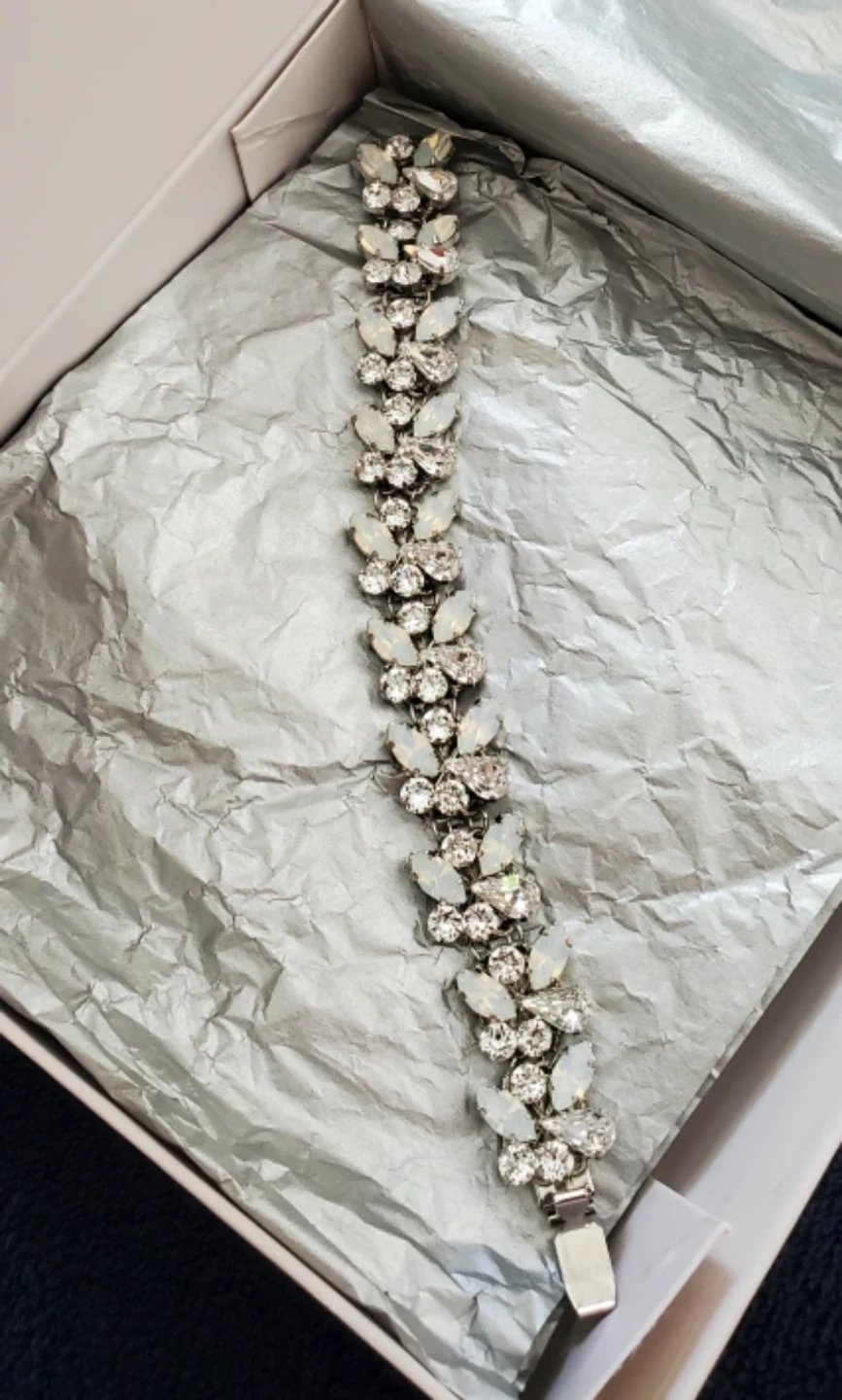 SILVER AND CRYSTAL BUTTERFLY BRACELET