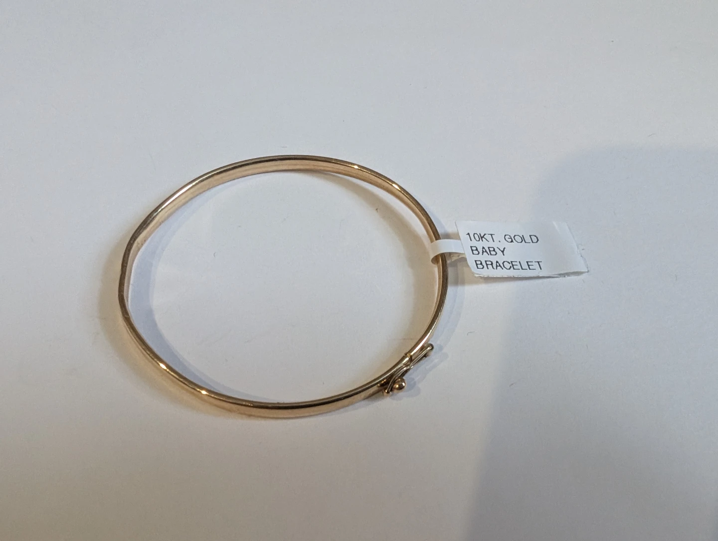 Brand New 10K Yellow Gold Baby Bangle For Sale