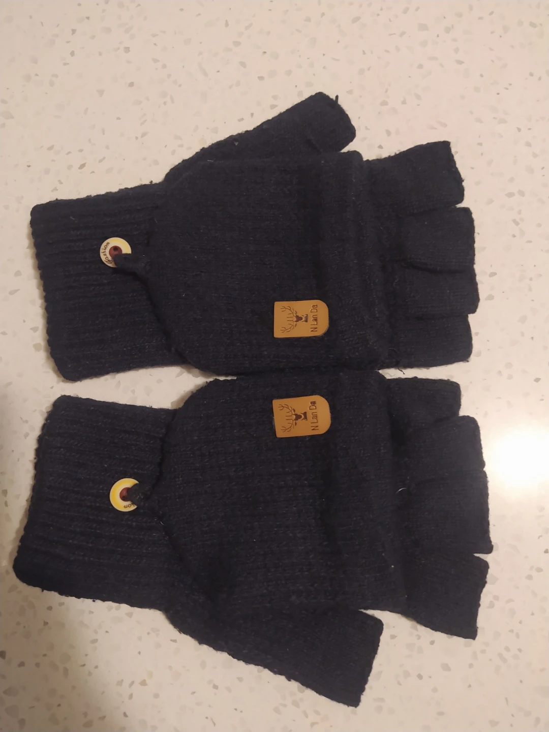 🥕Black Fingerless Gloves - photo 2