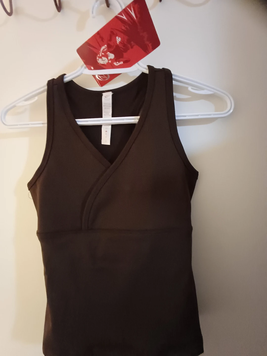 NEW Zella Coffee Brown Wrap Front Tank Top - Size S 🏆